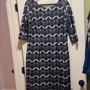 Lilly Black and White Lace Dress